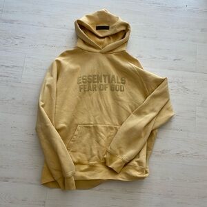 Essentials Fear of God pastel yellow hoodie